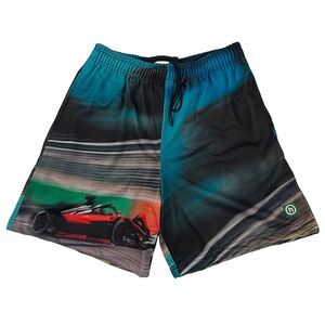 Hidden NY Race Car Graphic Mesh Shorts XXL Multicolor F1 Streetwear USA Made
